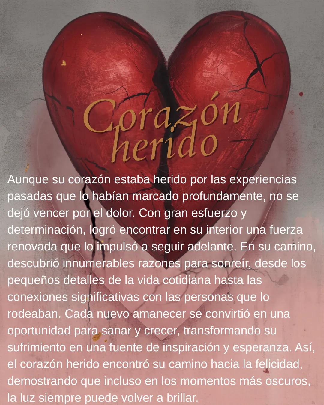 Está frase surgió cuando el Corazón ya se da cuenta que todo cambio
