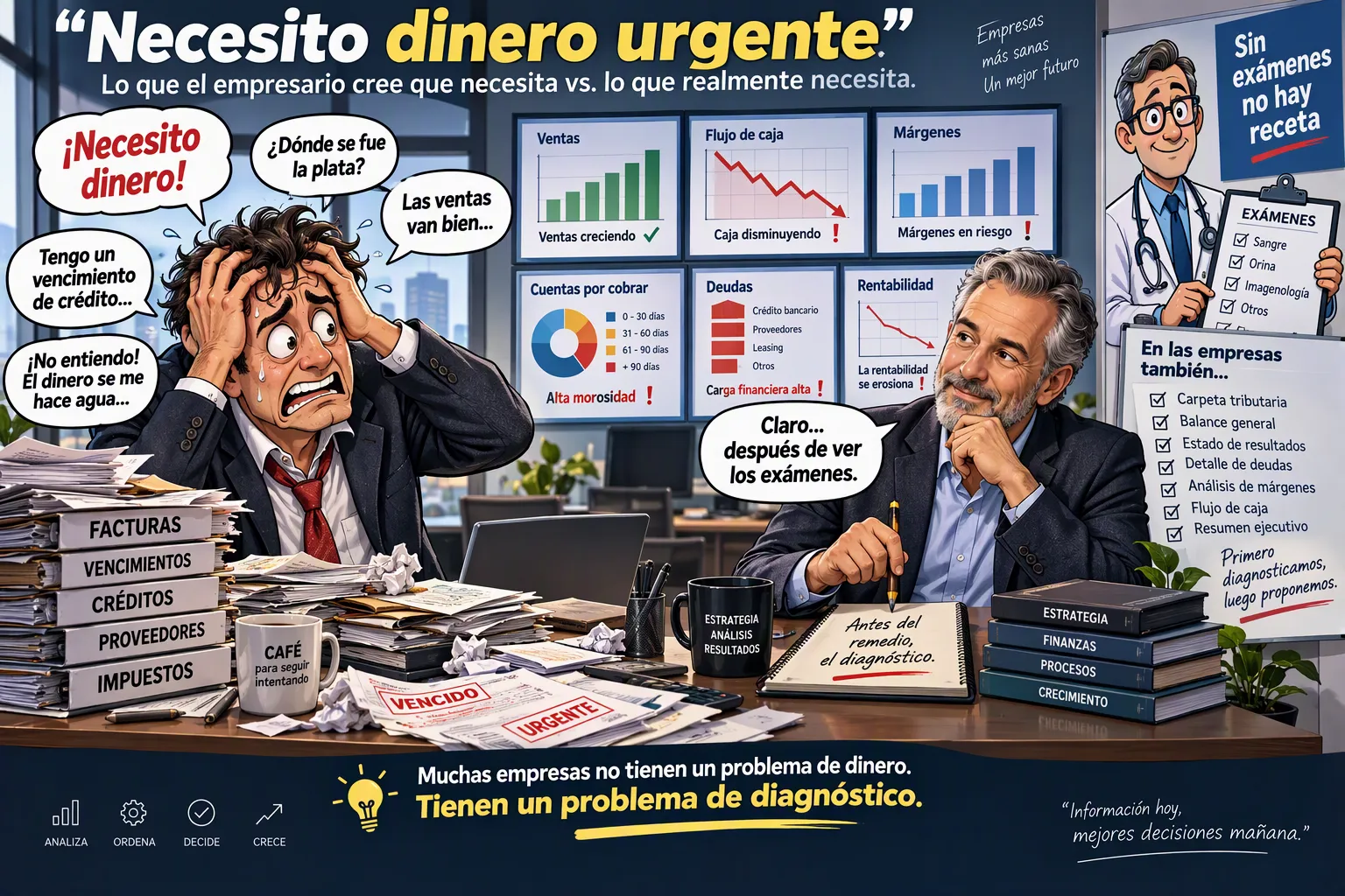 empreario buscando dinero